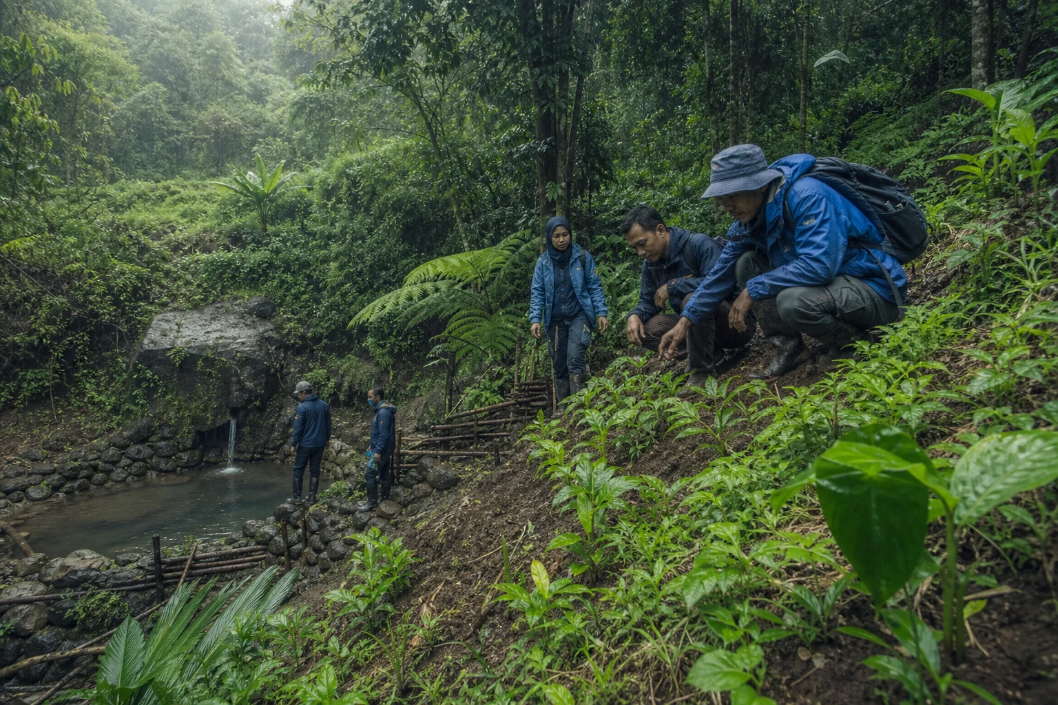 Community watershed restoration in Indonesia